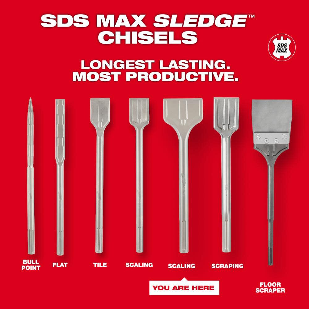 SDS-Max 3 in. x 12 in. Demolition Scaling Chisel 48-62-4087