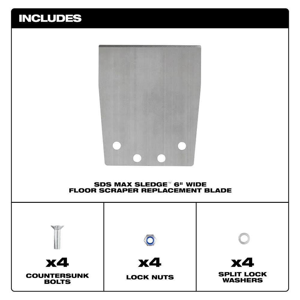 SDS MAX SLEDGE Floor Scraper Replacement Kit 48-62-1912