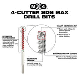 SDS Plus MX4 4 Cutter Drill Bit Kit 8pc 48-20-7663