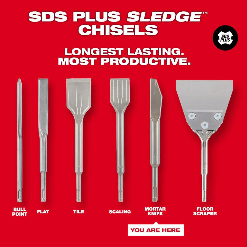 SDS PLUS SLEDGE 1/4 in Mortar Knife 48-62-6048