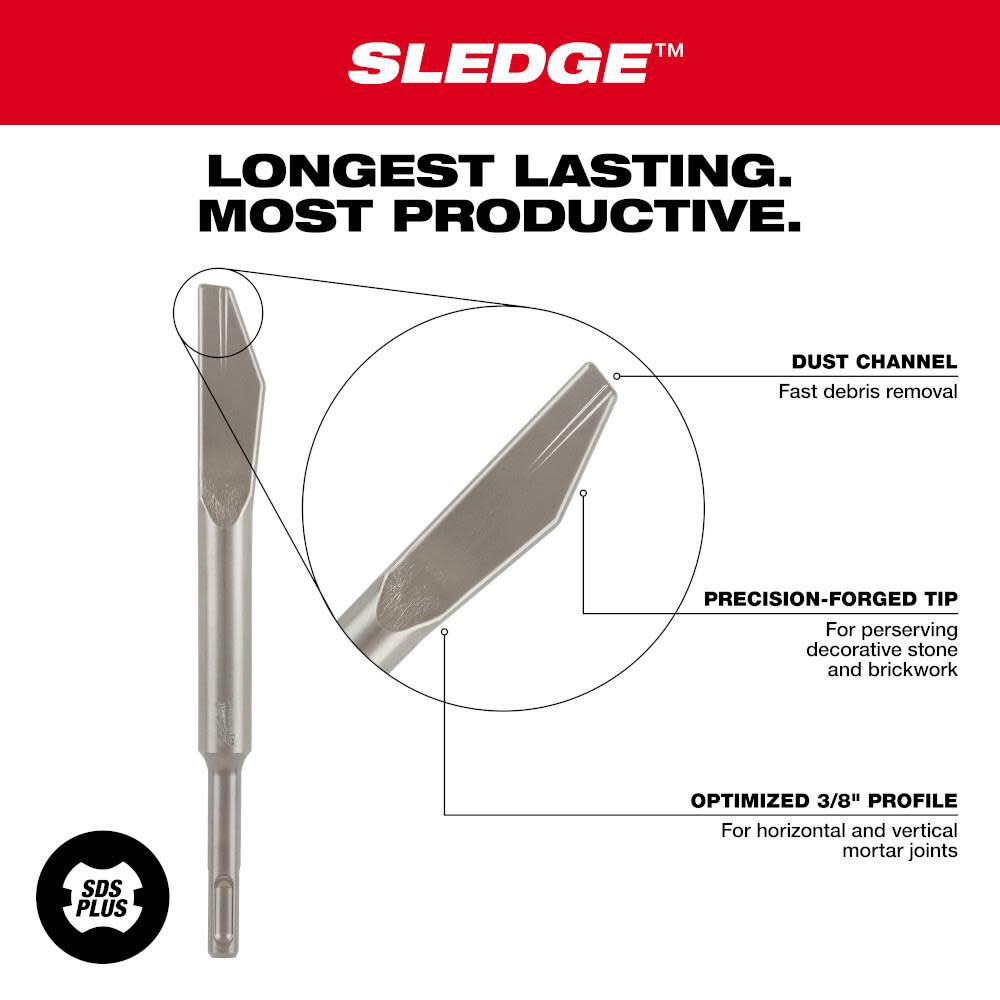 SDS PLUS SLEDGE 3/8 in Mortar Knife 48-62-6049