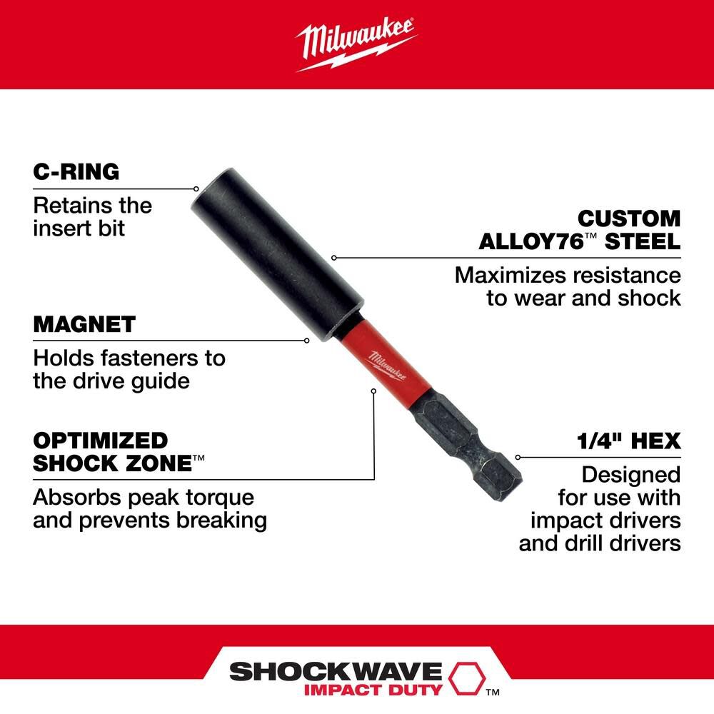 SHOCKWAVE 12 in. Magnetic Bit Tip Holder 48-32-4512