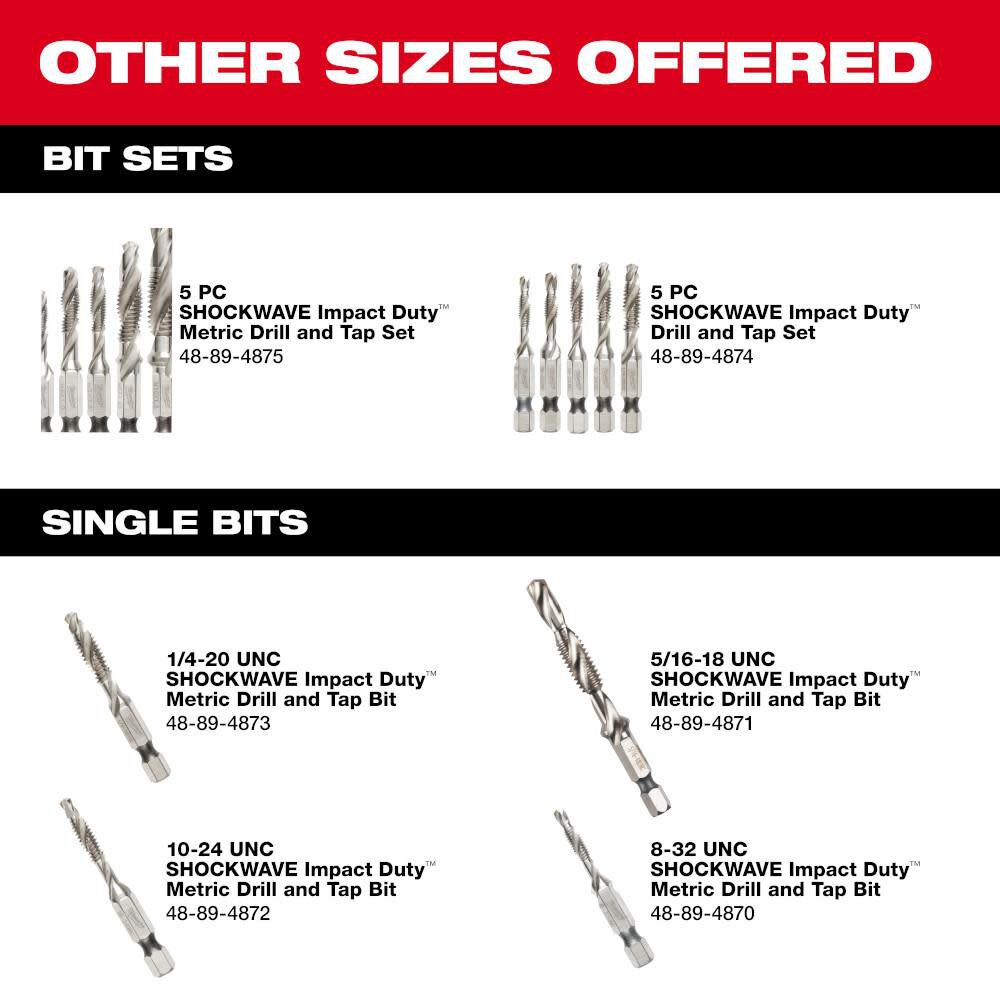 SHOCKWAVE 1/4-20 SAE Impact Drill Tap 48-89-4873