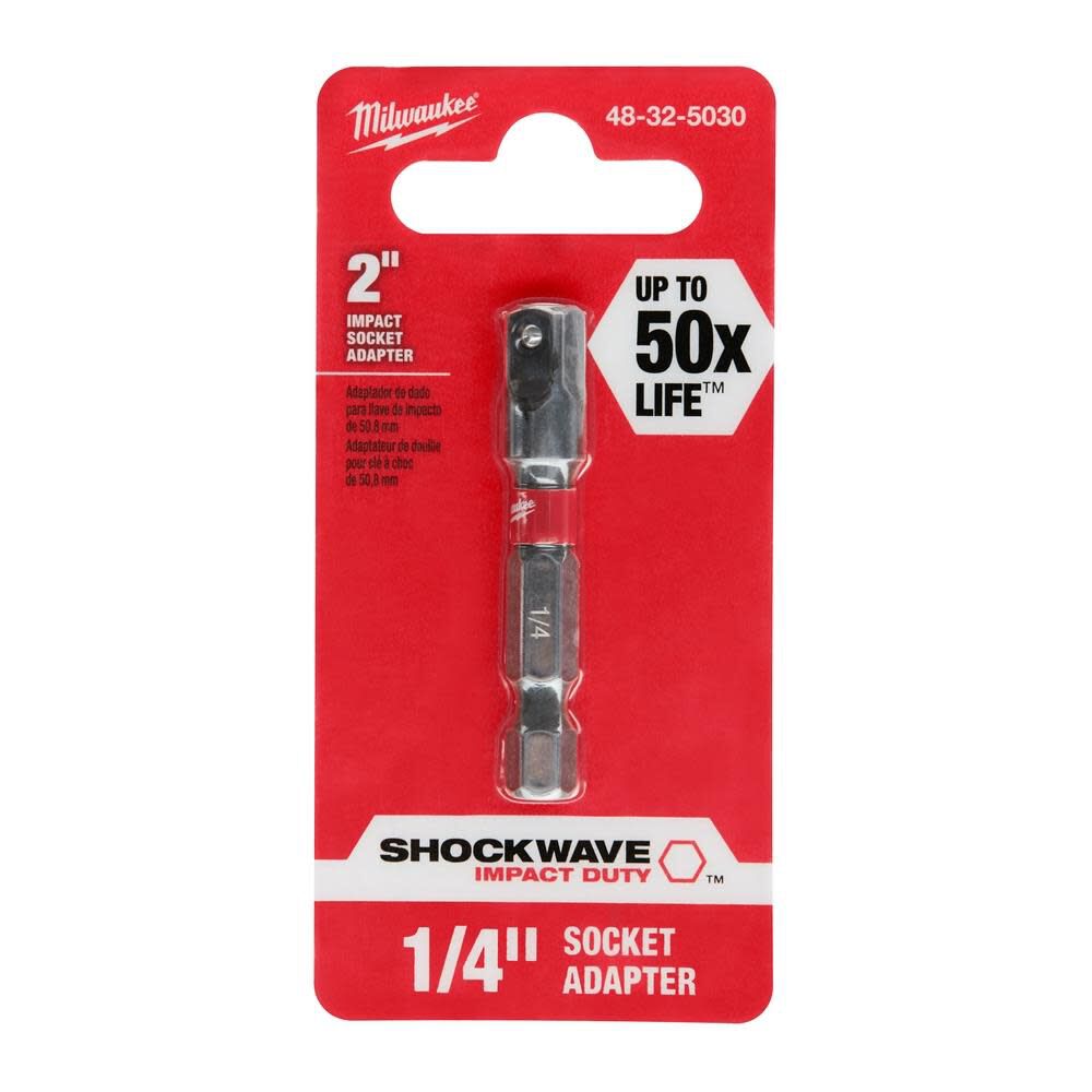 SHOCKWAVE 1/4 in. Hex Shank to 1/4 in. Socket Adapter 48-32-5030