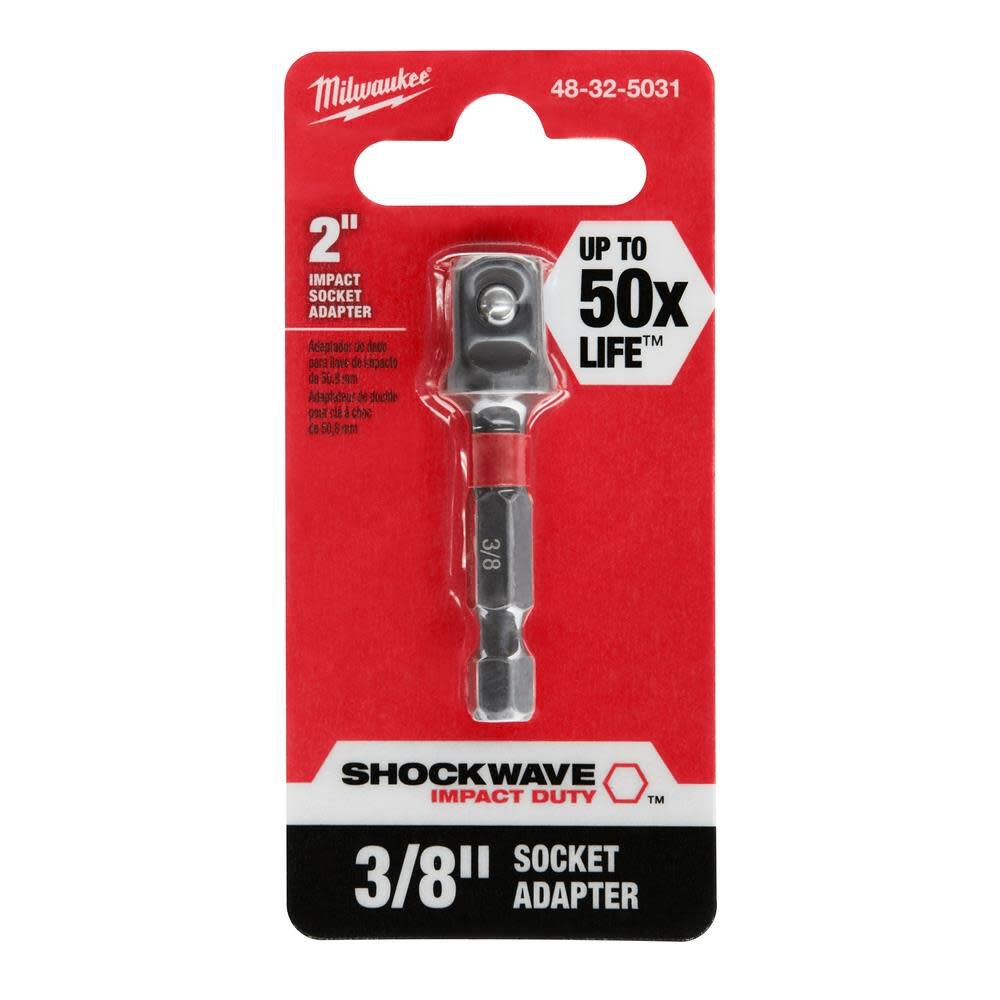 SHOCKWAVE 1/4 in. Hex Shank to 3/8 in. Socket Adapter 48-32-5031