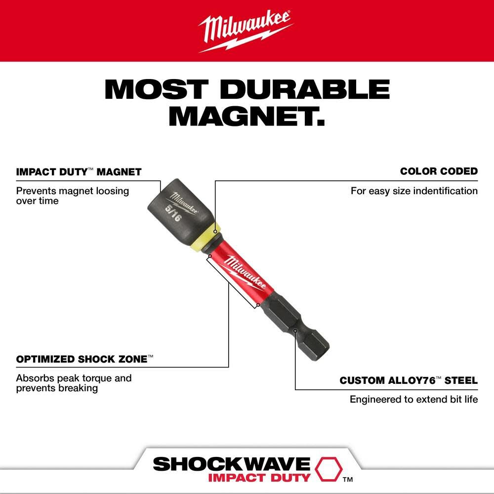 SHOCKWAVE 2-9/16 in. Magnetic Nut Driver 1/4 in. 49-66-4532