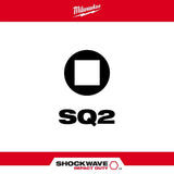 SHOCKWAVE 2 in. Impact Square Recess #2 Power Bit 48-32-4472