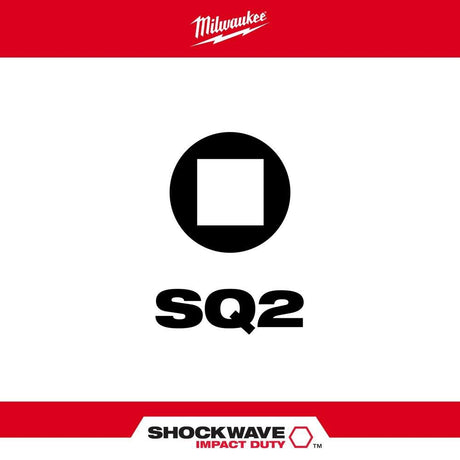 SHOCKWAVE 2 in. Impact Square Recess #2 Power Bit 48-32-4472