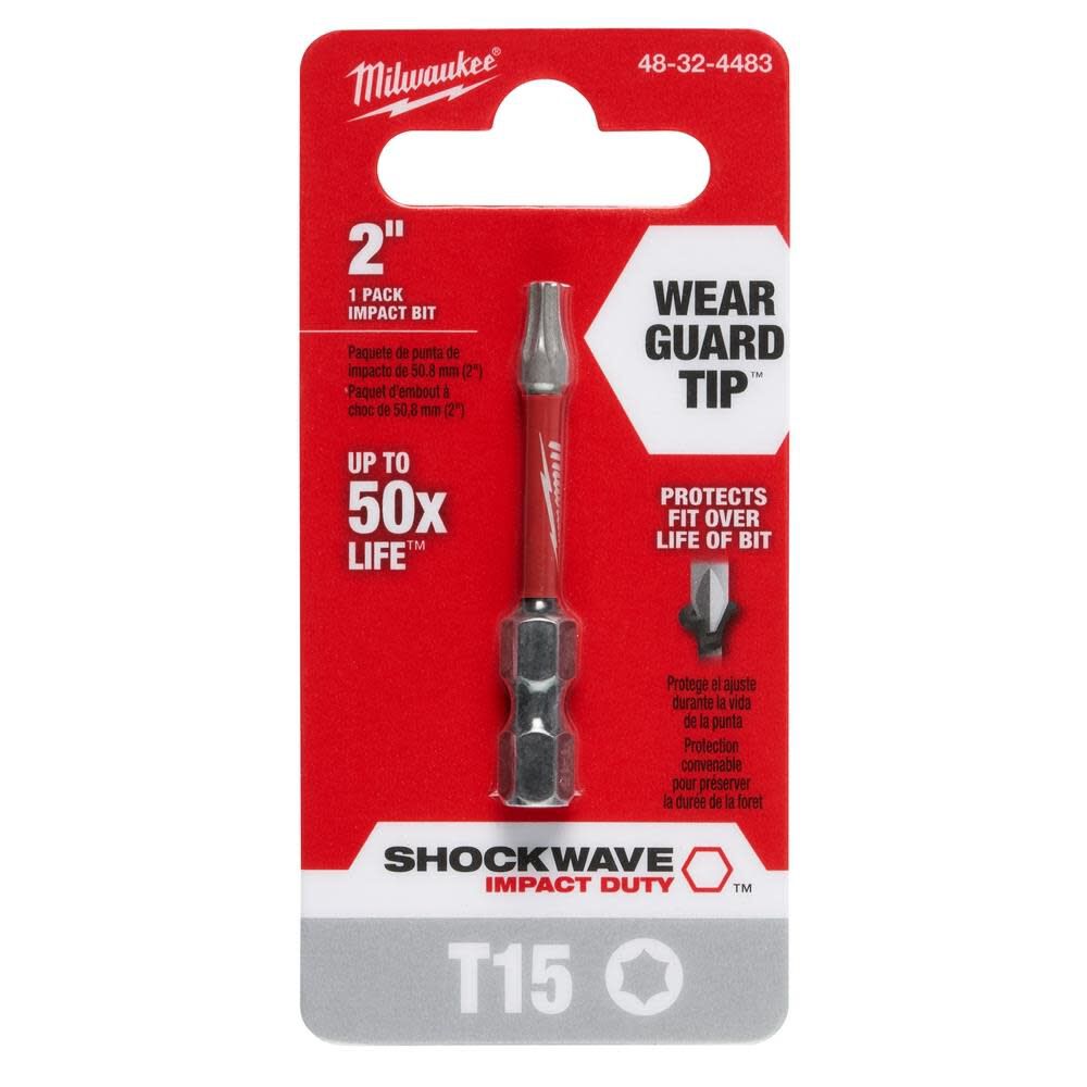 SHOCKWAVE 2 in. Impact Torx T15 Power Bit 48-32-4483