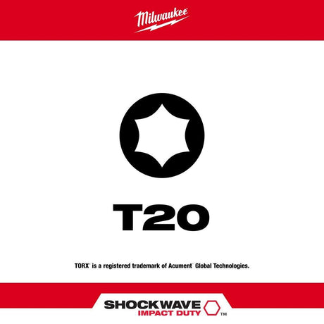 SHOCKWAVE 2 in. Impact Torx T20 Power Bit 48-32-4484