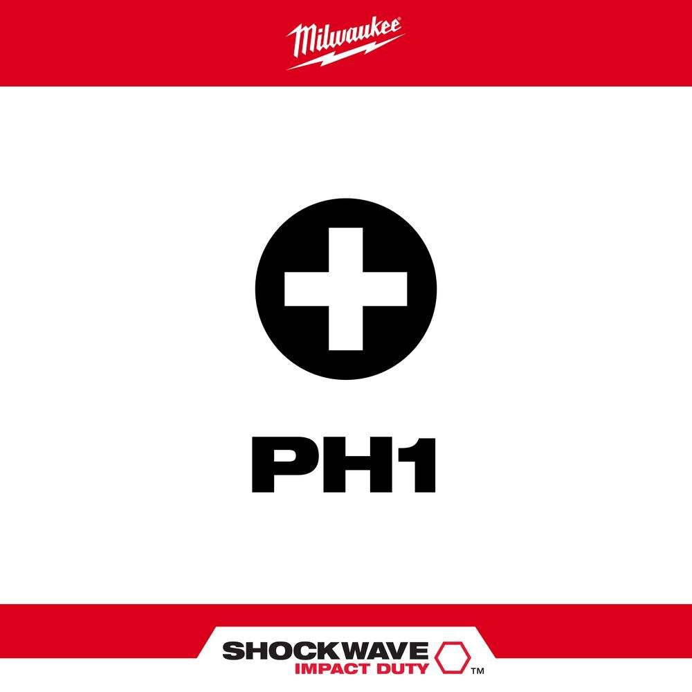 SHOCKWAVE 2 in. PH1 Impact Driver Bits 5PK 48-32-4638