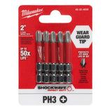 SHOCKWAVE 2 in. PH3 Impact Driver Bits 5PK 48-32-4639