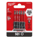 SHOCKWAVE 2 in. SQ1 Impact Driver Bits 5PK 48-32-4671