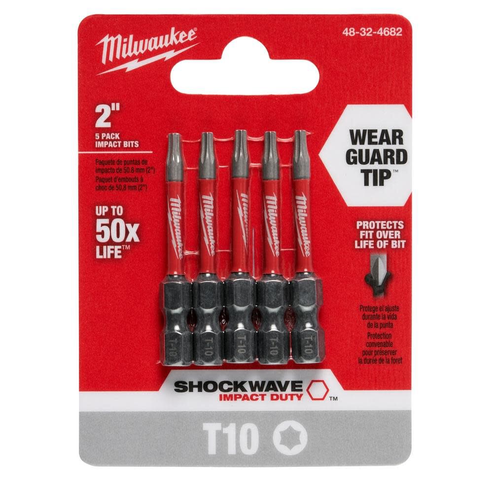 SHOCKWAVE 2 in. T10 Impact Driver Bits 5PK 48-32-4682