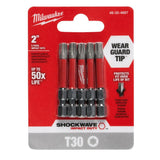 SHOCKWAVE 2 in. T30 Impact Driver Bits 5PK 48-32-4687