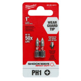 SHOCKWAVE 2-Piece Impact Phillips #1 Insert Bits 48-32-4411