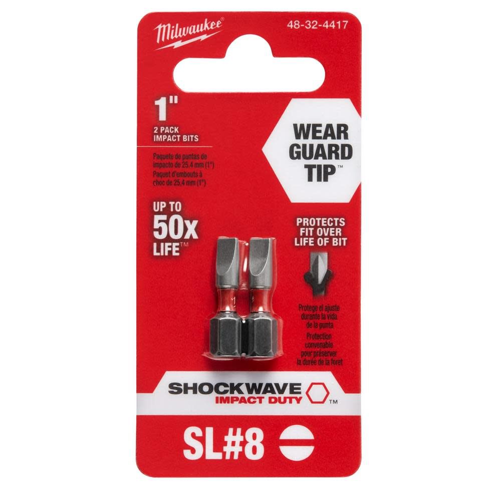 SHOCKWAVE 2-Piece Impact Slotted 3/16 in. Insert Bits 48-32-4417