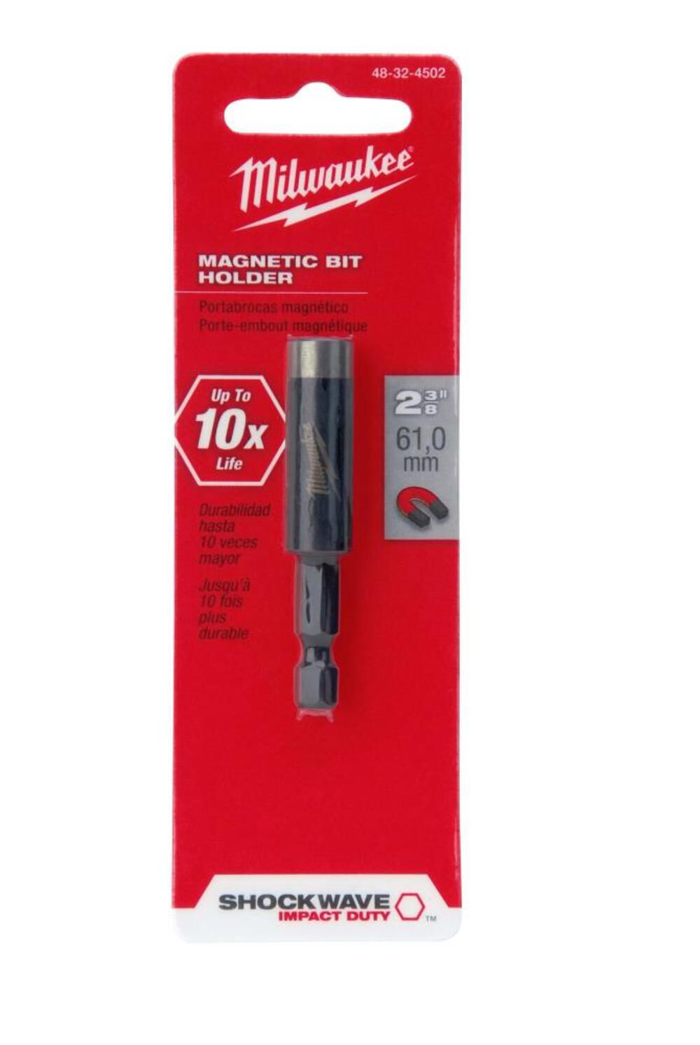 SHOCKWAVE 2.36 in. Compact Magnetic Bit Tip Holder 48-32-4502