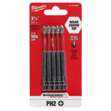 SHOCKWAVE 3-1/2 in Impact Phillips #2 Power Bits 5PK 48-32-4564