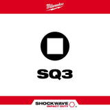 SHOCKWAVE 3-1/2 in Impact Square Recess #3 Power Bits 25 Pack 48-32-4196