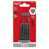 SHOCKWAVE 3.5 in. T15 Impact Driver Bits 5PK 48-32-4577