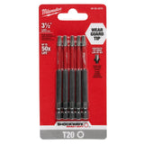 SHOCKWAVE 3.5 in. T20 Impact Driver Bits 5PK 48-32-4578