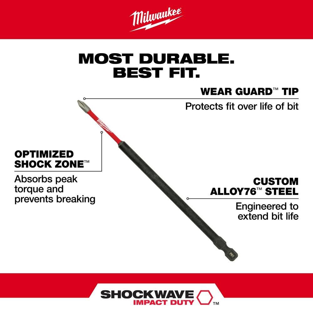 SHOCKWAVE 6 in. Impact Torx T15 Impact Driver Bit 10PK 48-32-4244