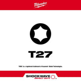 SHOCKWAVE 6 in. Impact Torx T27 Impact Driver Bit 10PK 48-32-4247