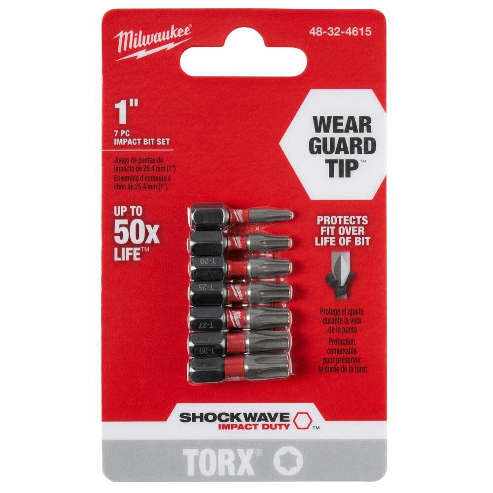 SHOCKWAVE 7-Piece Impact Torx Insert Bit Set 48-32-4615