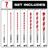 SHOCKWAVE Carbide Hammer Drill Bit Kit 7pc 48-20-9057