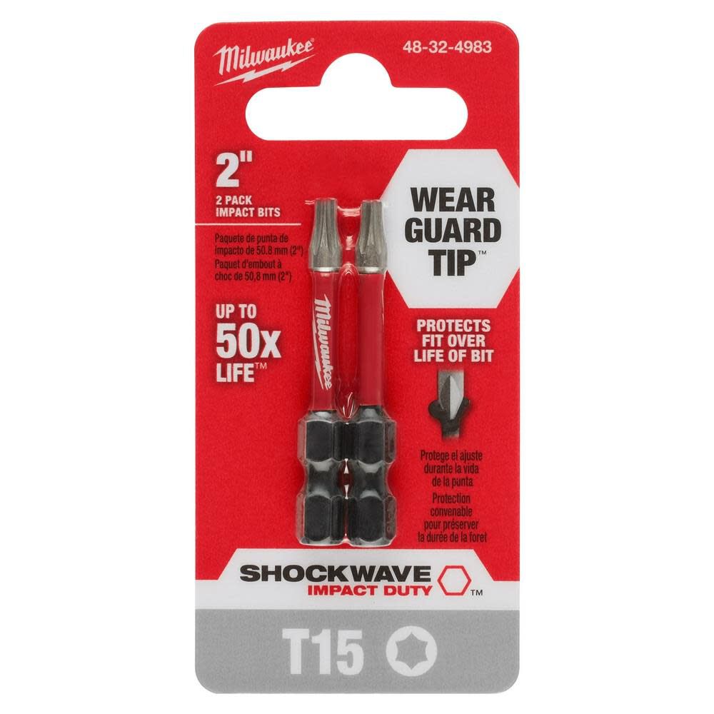 SHOCKWAVE Impact Bit 2inch T15 2pk 48-32-4983