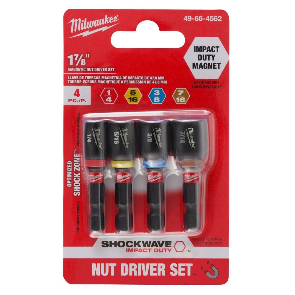 SHOCKWAVE Impact Duty 1-7/8inch Magnetic Nut Driver Set 4PC 49-66-4562