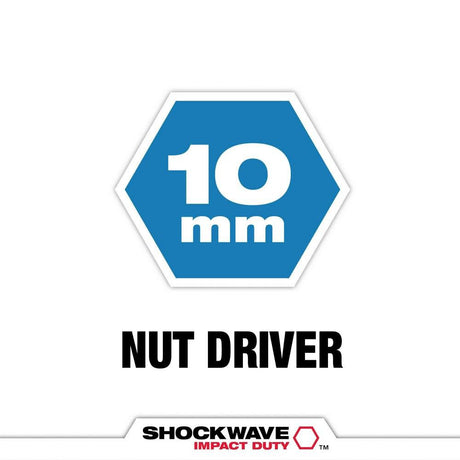 SHOCKWAVE Impact Duty 10MM x 2 9/16inch Magnetic Nut Driver 10pk 49-66-0710