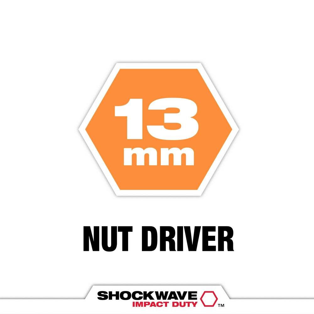 SHOCKWAVE Impact Duty 13MM x 2 9/16inch Magnetic Nut Driver 10pk 49-66-0713