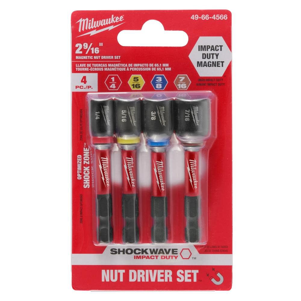 SHOCKWAVE Impact Duty 2 9/16 Magnetic Nut Driver Set 4pc 49-66-4566