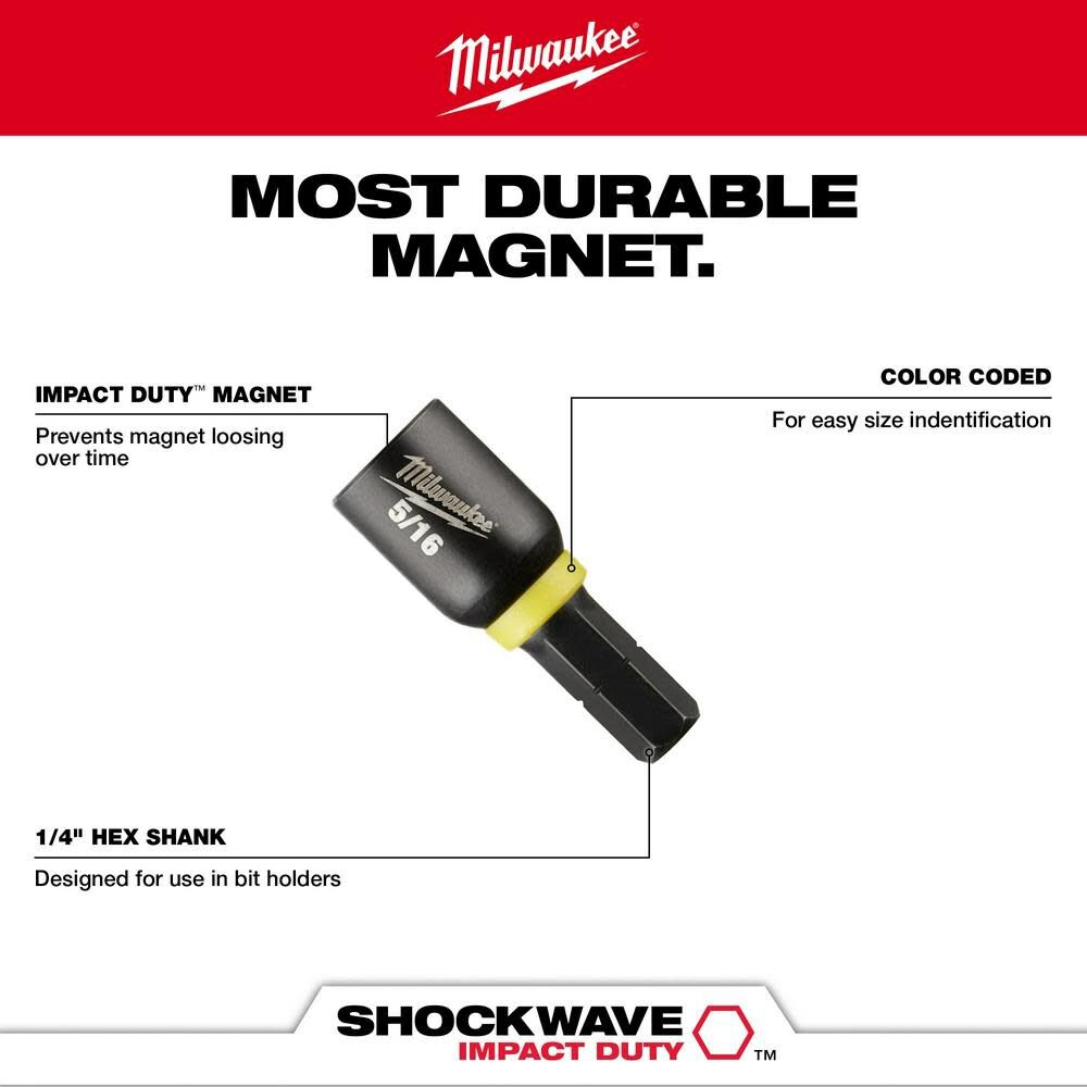 SHOCKWAVE Impact Duty 3/8 Insert Magnetic Nut Driver 3PK 49-66-4515