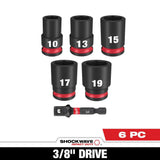 SHOCKWAVE Impact Duty 3/8in Drive Metric Standard Socket Set 6pc 49-66-7036