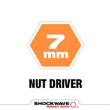 SHOCKWAVE Impact Duty 7MM x 2 9/16inch Magnetic Nut Driver 10pk 49-66-0707