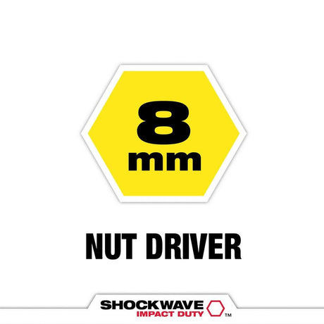 SHOCKWAVE Impact Duty 8MM x 2 9/16inch Magnetic Nut Driver 10pk 49-66-0708