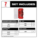 SHOCKWAVE Impact Duty Carbide Hammer Drill Bit Concrete Screw Install Kit 7pc 48-20-9097