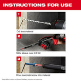 SHOCKWAVE Impact Duty Carbide Hammer Drill Bit Concrete Screw Install Kit 7pc 48-20-9097