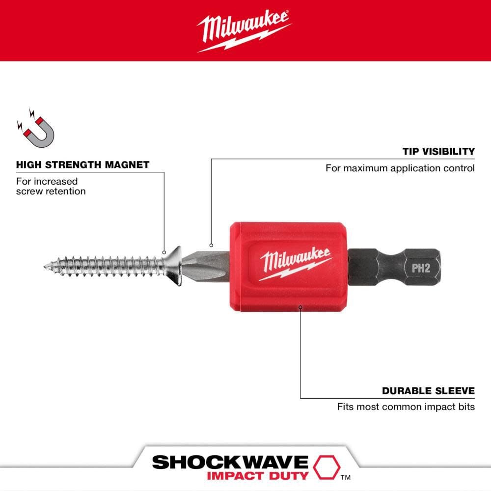 SHOCKWAVE Impact Duty Magnetic Attachment & PH2 Bit Set 3pc 48-32-4550