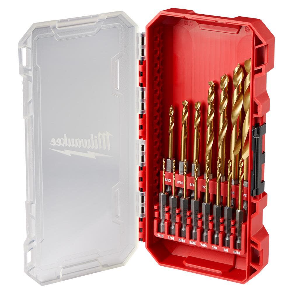 SHOCKWAVE Impact Duty RED HELIX Titanium Drill Bit Set 15pc 48-89-4670