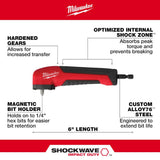 SHOCKWAVE Impact Duty Right Angle Adapter Bit Set 10pc 48-32-2390E