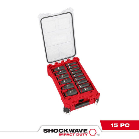 SHOCKWAVE Impact Duty Socket 1/2 Dr 15pc SAE PACKOUT Set 49-66-6802