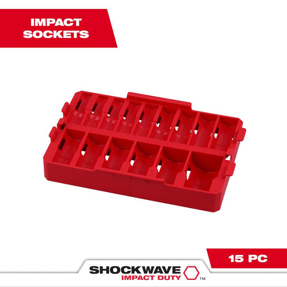 SHOCKWAVE Impact Duty Socket 1/2 Dr 15pc Tray Only 49-66-6832