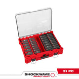 SHOCKWAVE Impact Duty Socket 1/2 Dr SAE/MM PACKOUT Set 31pc 49-66-6806