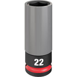 SHOCKWAVE Impact Duty Socket 1/2 Drive 22MM Metric Lug Nut Wheel 49-66-7807