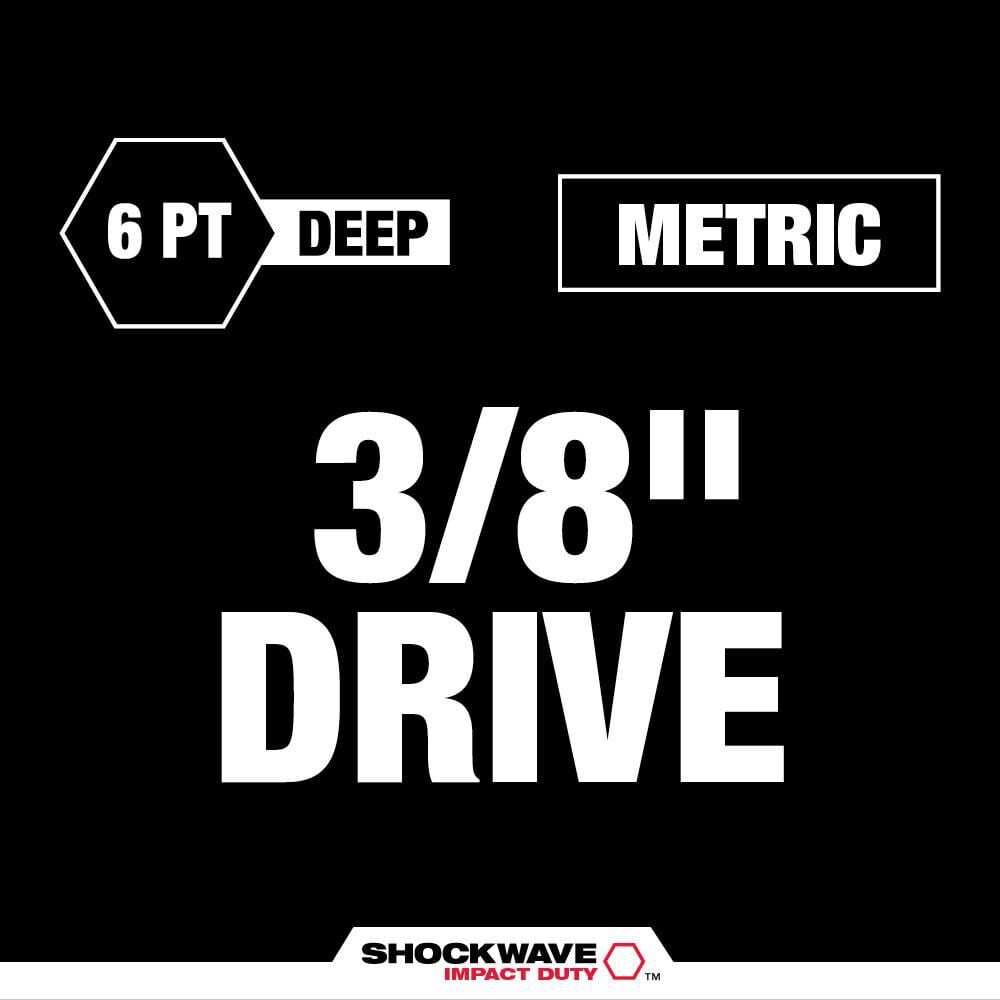 SHOCKWAVE Impact Duty Socket 3/8 Dr 19pc MM PACKOUT Set 49-66-6801