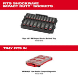 SHOCKWAVE Impact Duty Socket 3/8 Dr 19pc MM Tray Set 49-66-6816